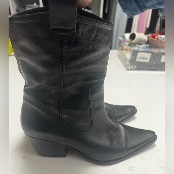 STAUD JUNE BOOTS BLACK LEATHER SIZE 39 🖤 - Picture 10 of 12